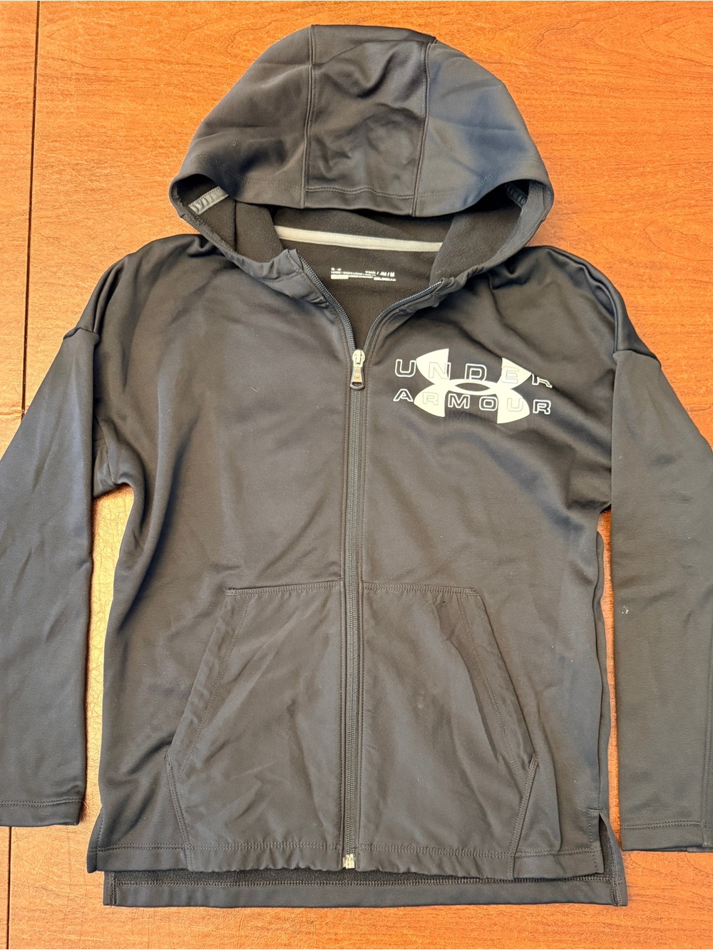 Under Armour Black Full-Zip Kids Performance Track Jacket